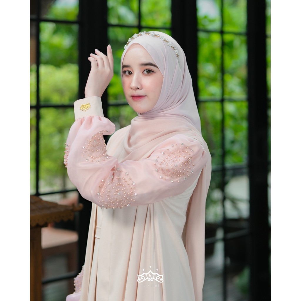 Kazami - Dress Payet Mewah Abaya Mihra Material Dubai Silk Organza