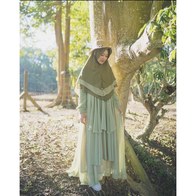 Kazami - Dress Anggun Mewah Simple Bahan Ceruty Babydoll Premium