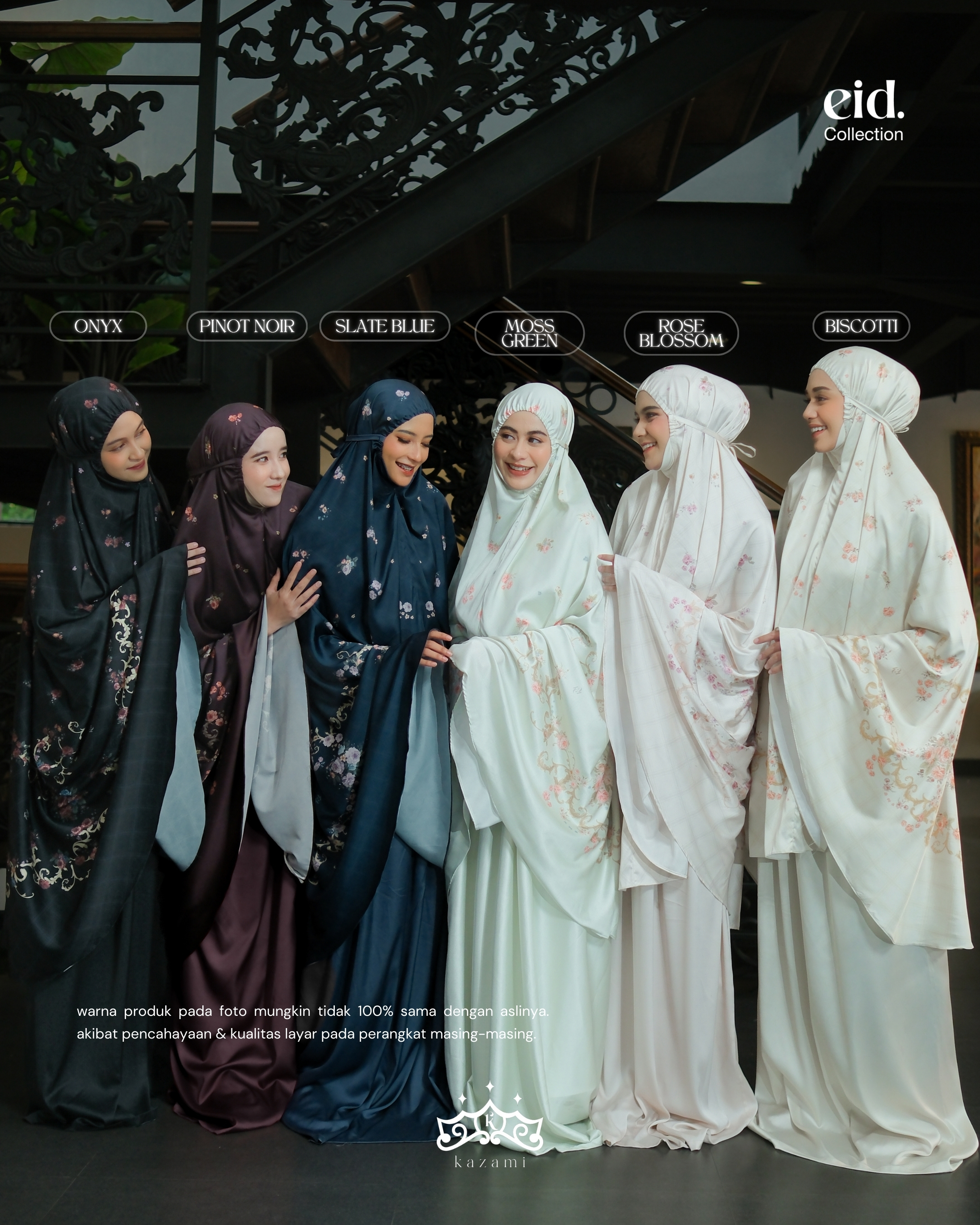 Kazami - Telekung / Mukena Printing Petals Of Grace Motif Bunga
