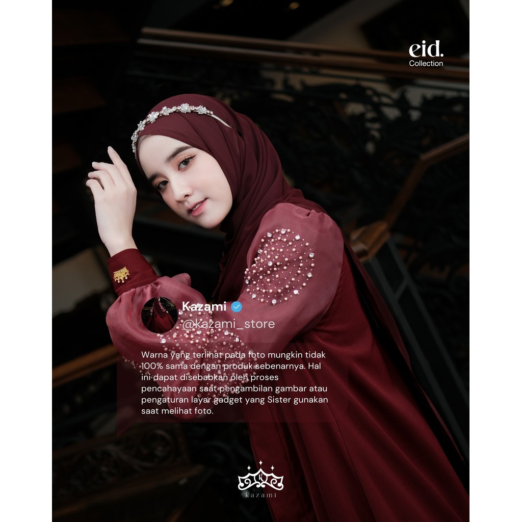 Kazami - Dress Payet Mewah Abaya Mihra Material Dubai Silk Organza