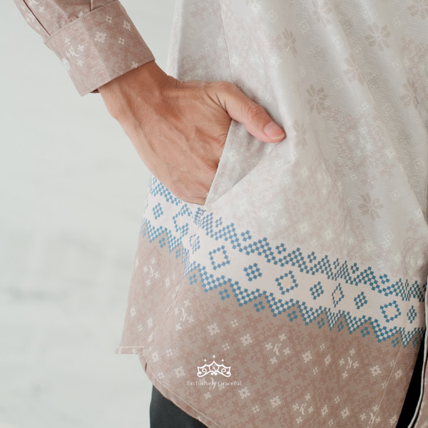 Kazami - Koko Sangsata Dewasa Lengan / Tangan Panjang Katun Dobby Etnic Premium