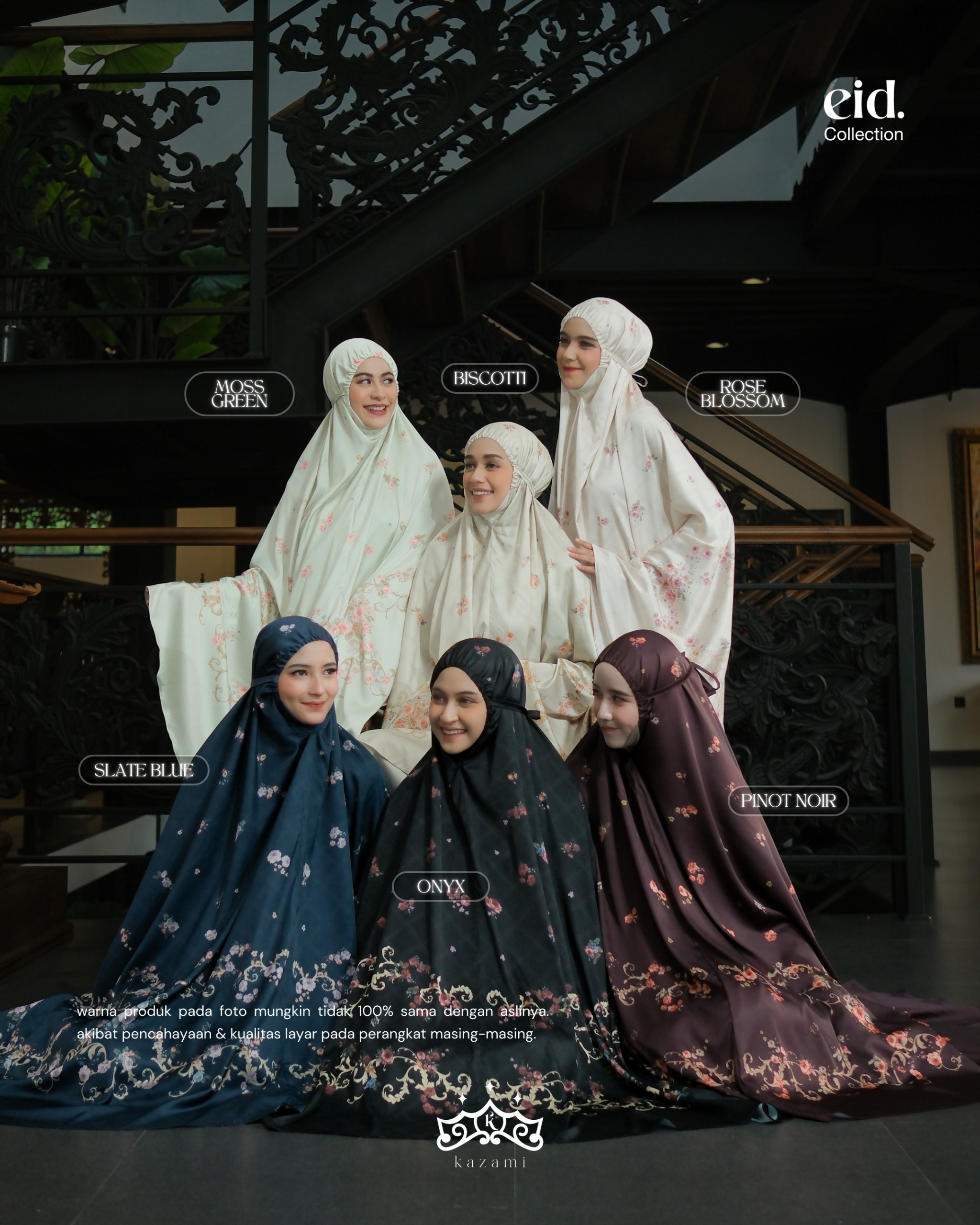 Kazami - Telekung / Mukena Printing Petals Of Grace Motif Bunga