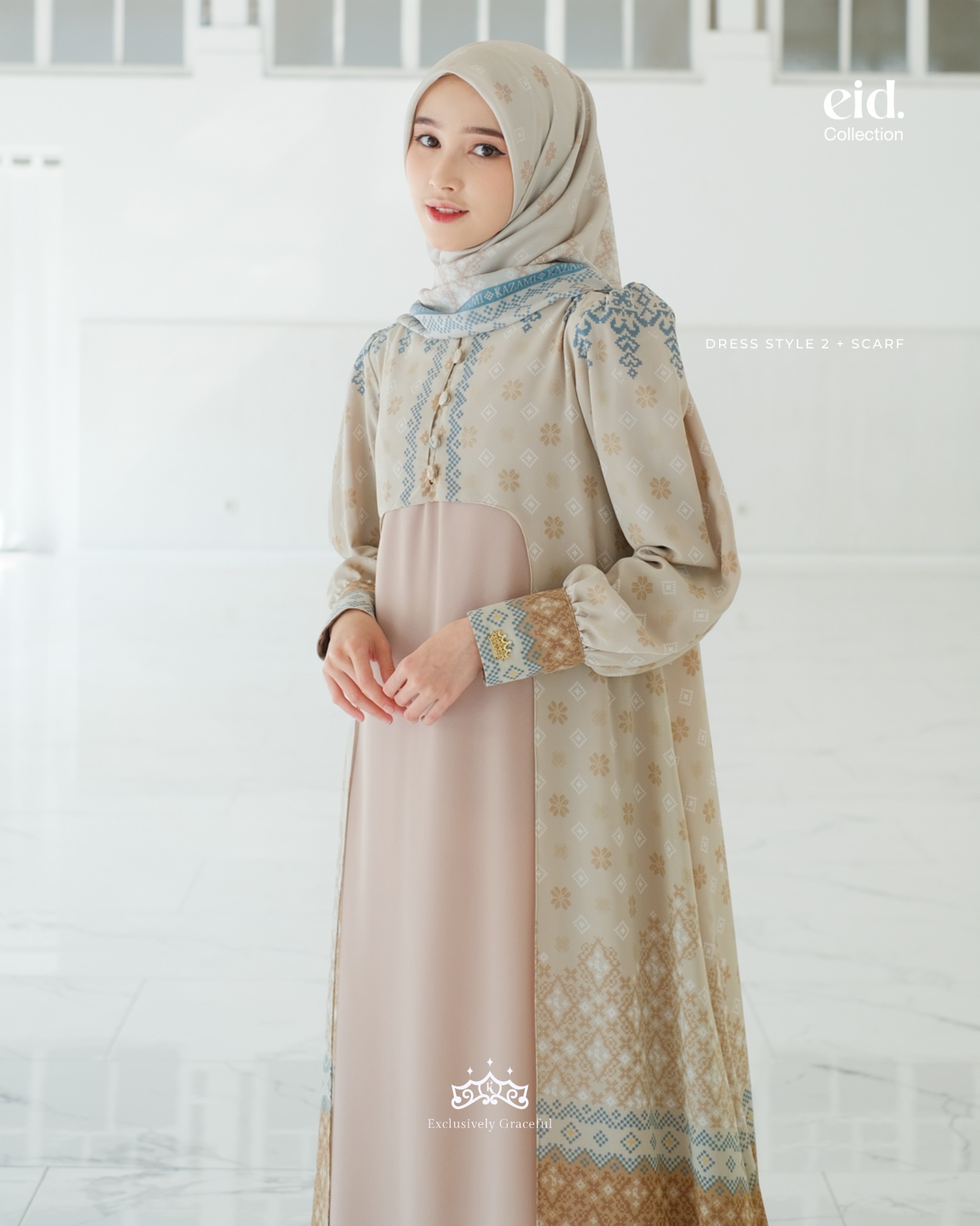 Kazami - Dress Mom Dewasa Sarimbit Sangsata Style 2 Printing