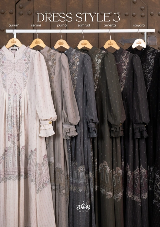 Image of Kazami - Selaras Lembayung Dress Dewasa Style 3
