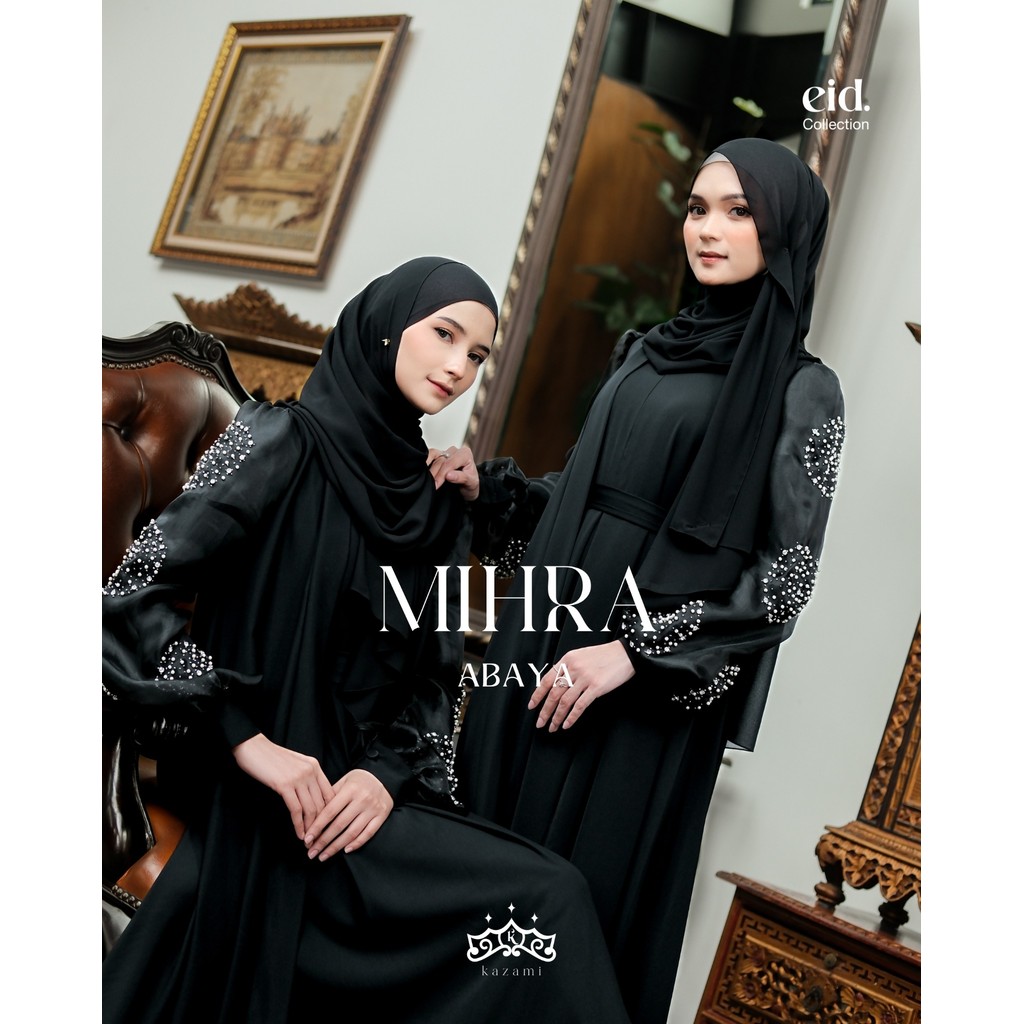 Kazami - Dress Payet Mewah Abaya Mihra Material Dubai Silk Organza