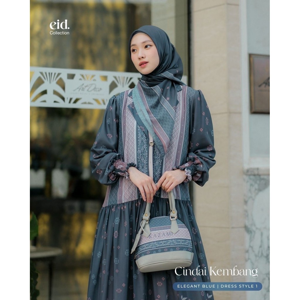 Kazami - Dress Dewasa Sarimbit Cindai Kembang style 1