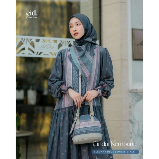 Image of Kazami - Dress Dewasa Sarimbit Cindai Kembang style 1