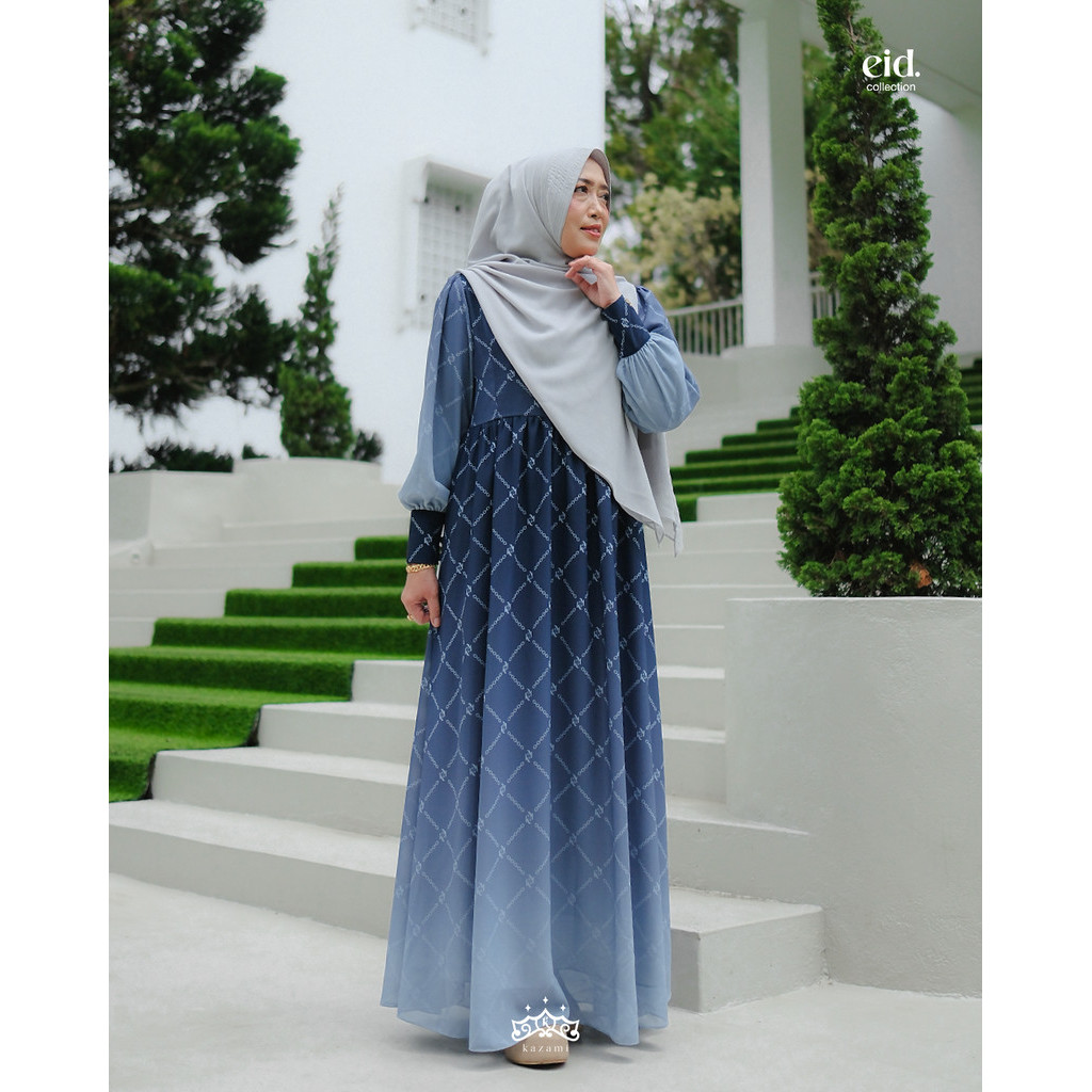 Kazami - Dress Dewasa Motif Mewah Everlast Monogram style 1