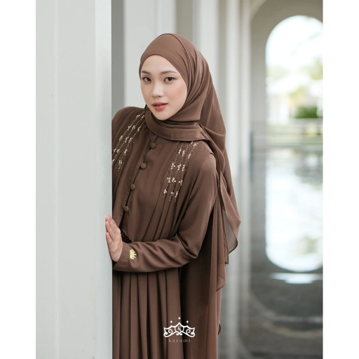 Image of Kazami - Abaya Haneen Satu Set ( Abaya Dress payet set inner dan outer)