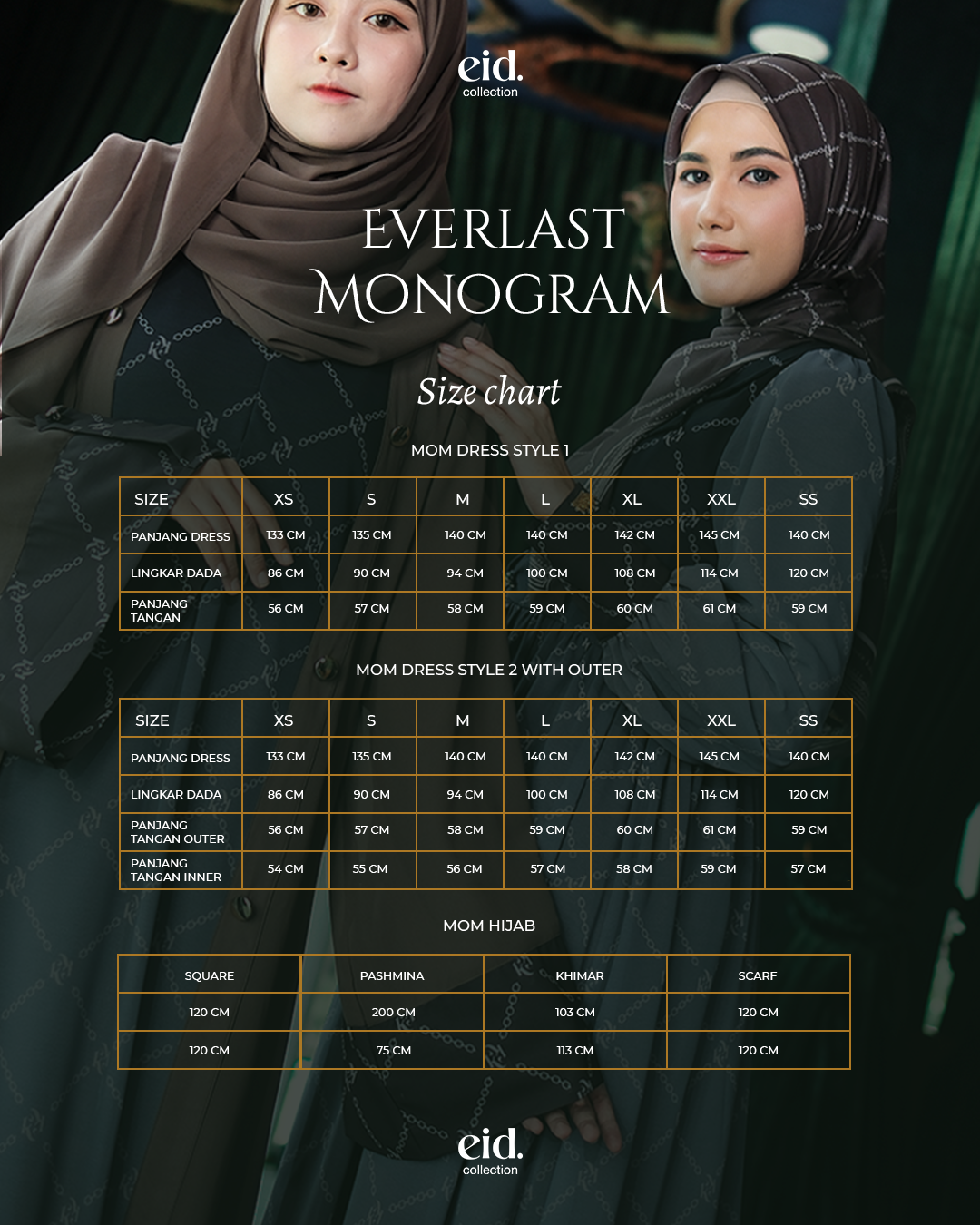 Kazami - Dress Dewasa Motif Mewah Everlast Monogram style 1