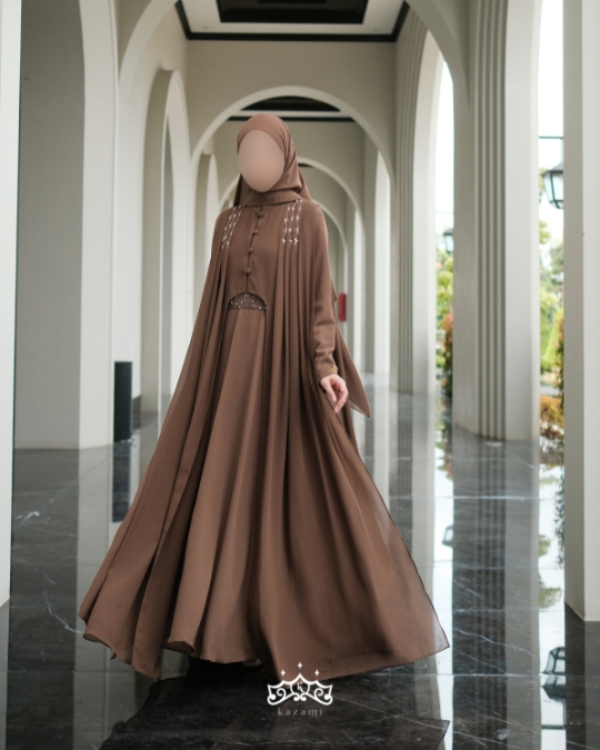 Kazami - Abaya Haneen Satu Set ( Abaya Dress payet set inner dan outer)