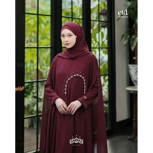 Image of Kazami - Abaya Luna Payet Set Outer dan Inner