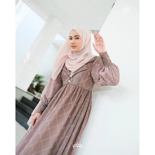 Image of Kazami - Dress Dewasa  Motif Mewah Everlast Monogram style 1