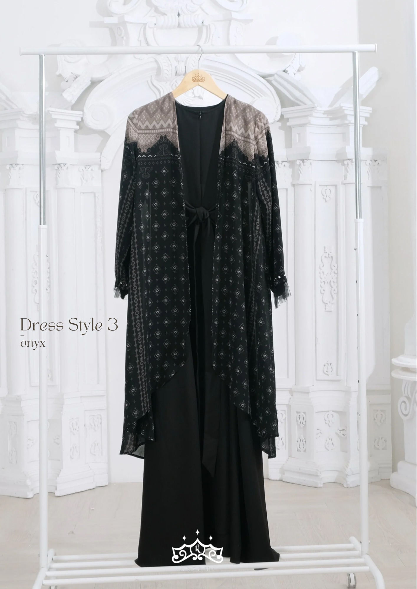 Kazami - Dress Motif Dewasa Sarimbit Bahtera Cinta Style 3 Set Inner Outer