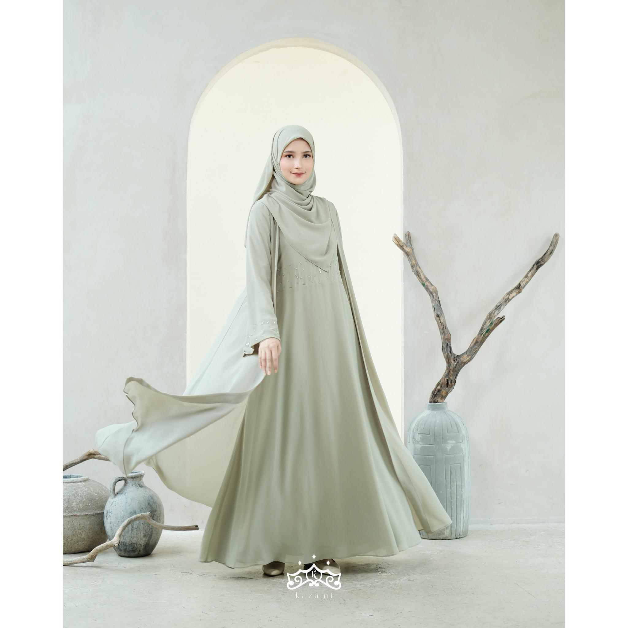 Kazami - Dress Abaya Shireen set Inner Outer New Color