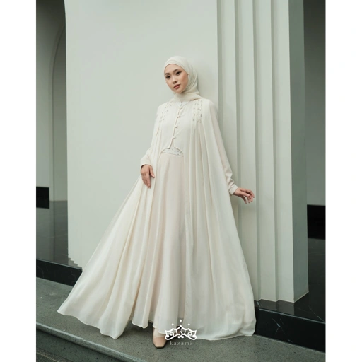 Image of Kazami - Abaya Haneen Satu Set ( Abaya Dress payet set inner dan outer)