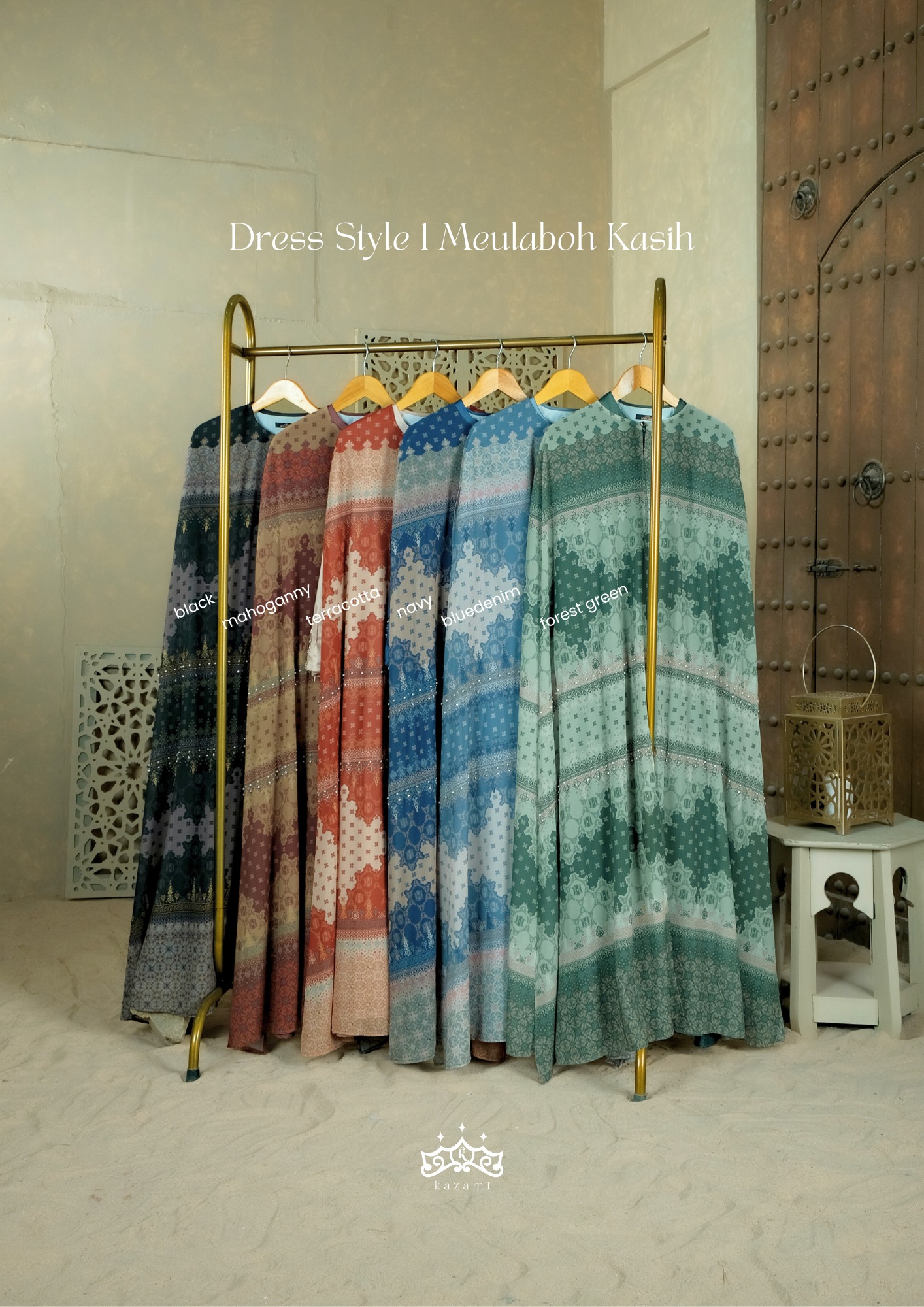 Kazami - Dress / Gamis Meulaboh Kasih Style 1 Set Inner Outer
