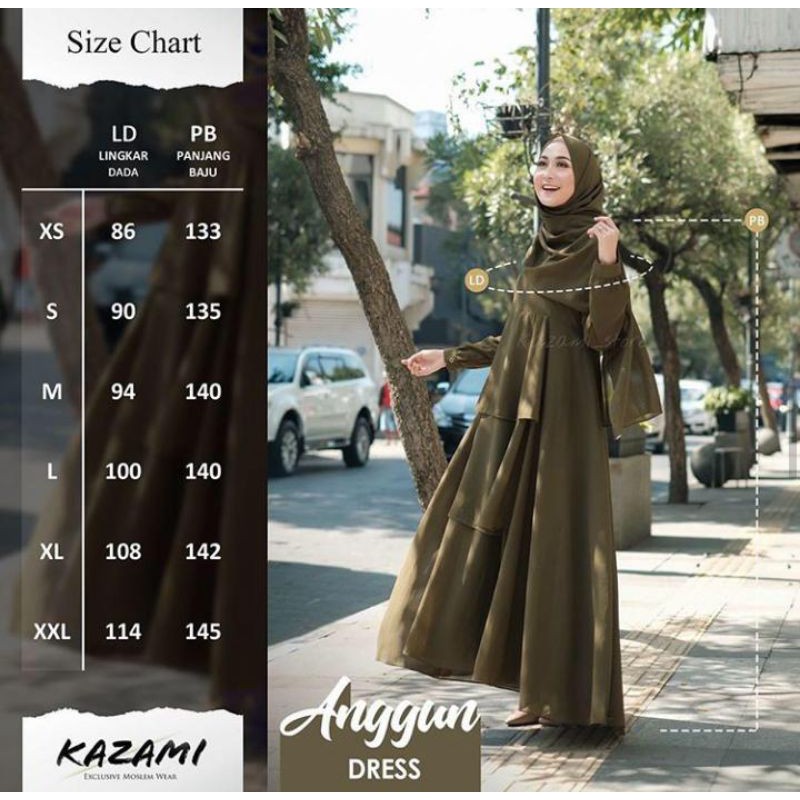 Kazami - Dress Mewah Anggun Ceruty Babydoll Premium Set Pashmina