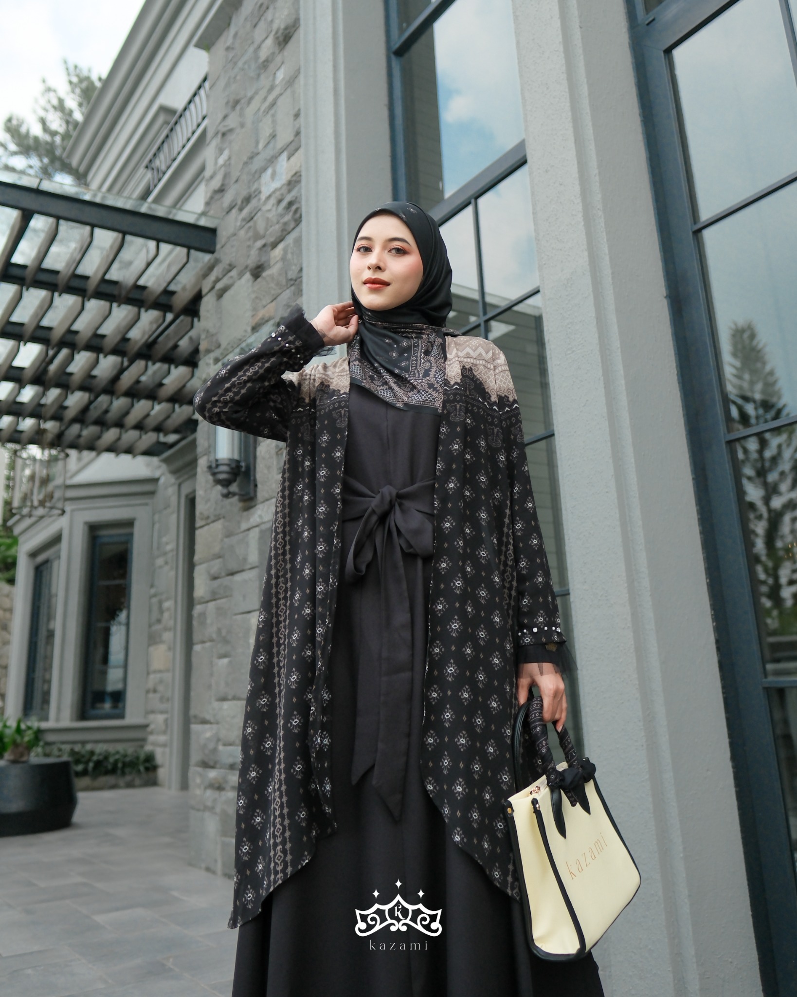Kazami - Dress Motif Dewasa Sarimbit Bahtera Cinta Style 3 Set Inner Outer