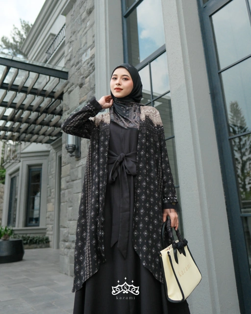 Image of Kazami - Dress Motif Dewasa Sarimbit Bahtera Cinta Style 3 Set Inner Outer