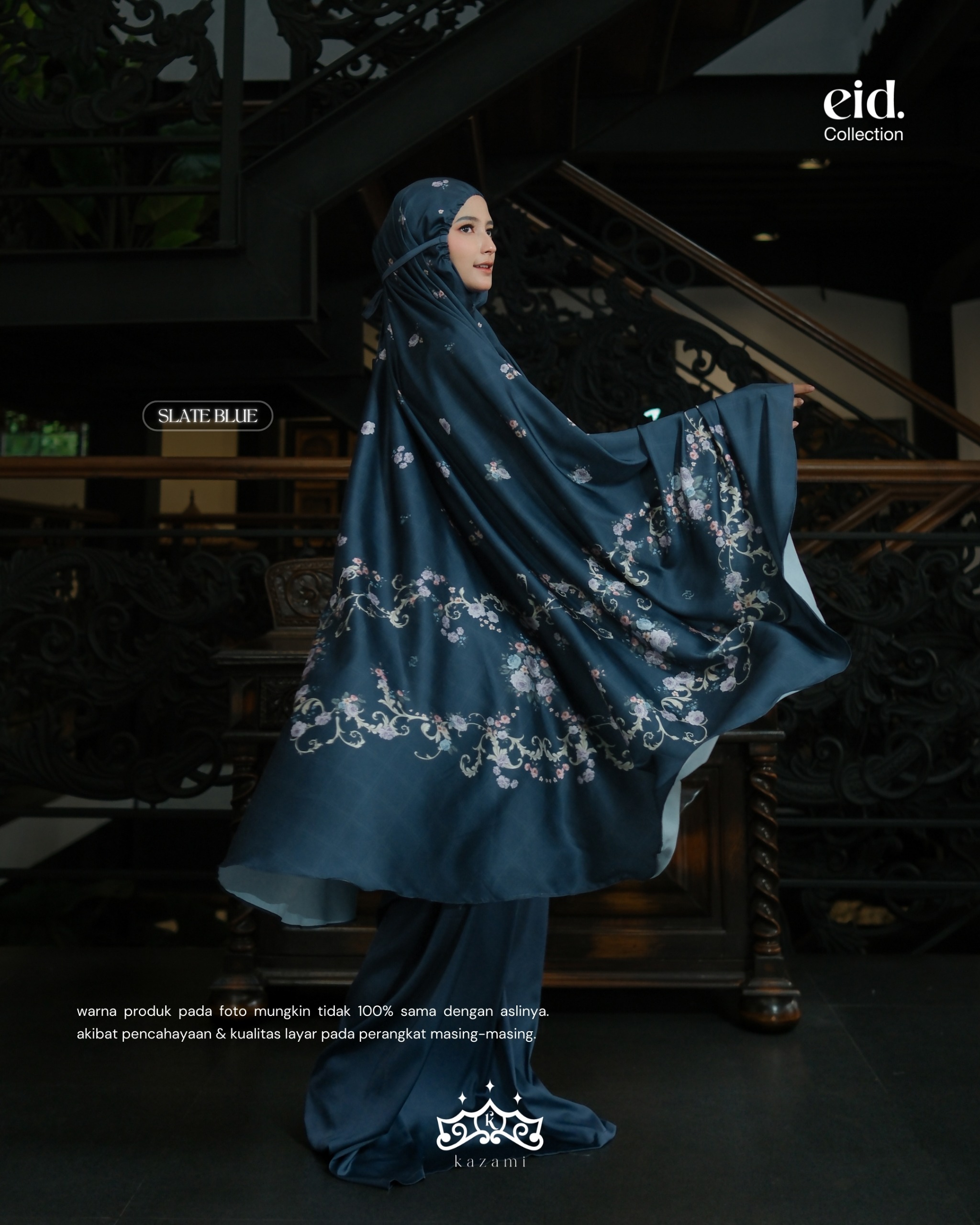 Kazami - Telekung / Mukena Printing Petals Of Grace Motif Bunga