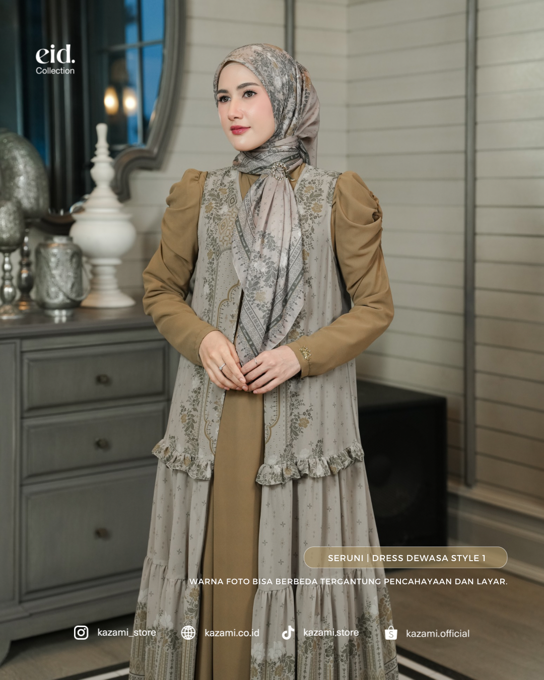 Kazami - Selaras Lembayung Dress Dewasa Style 1