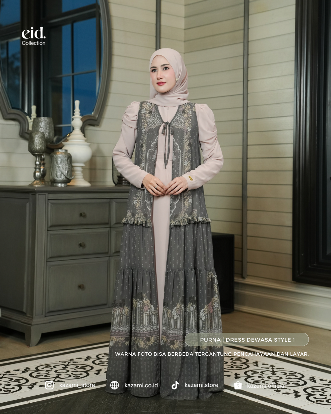 Kazami - Selaras Lembayung Dress Dewasa Style 1