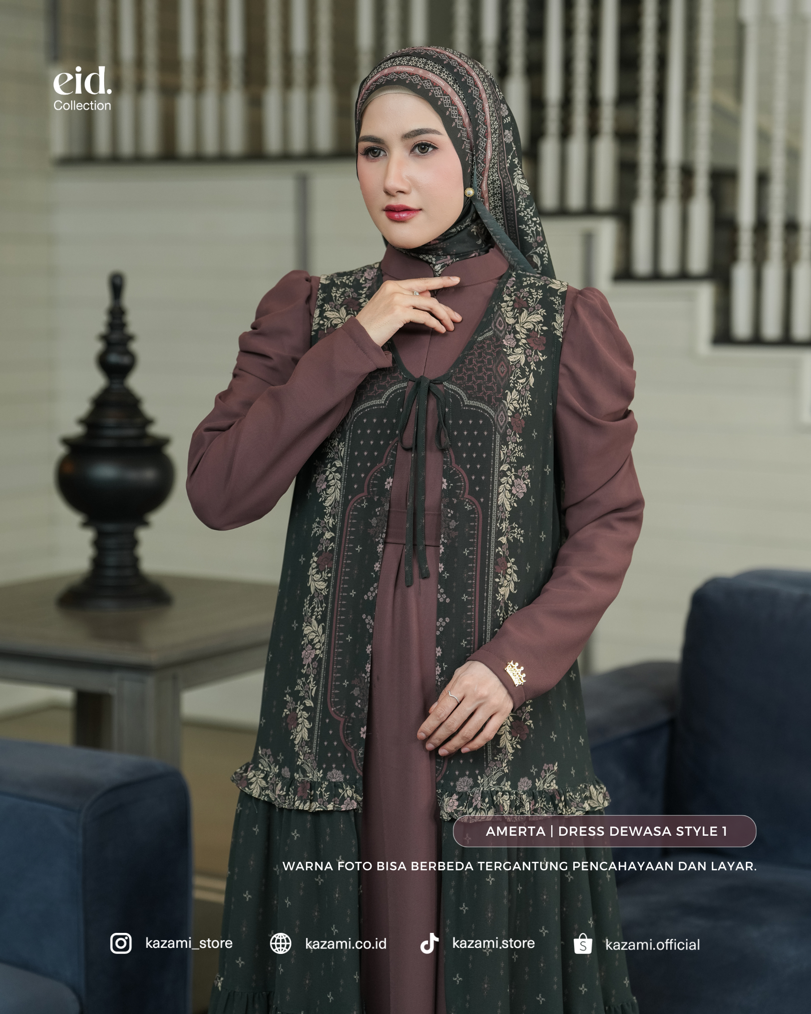 Kazami - Selaras Lembayung Dress Dewasa Style 1