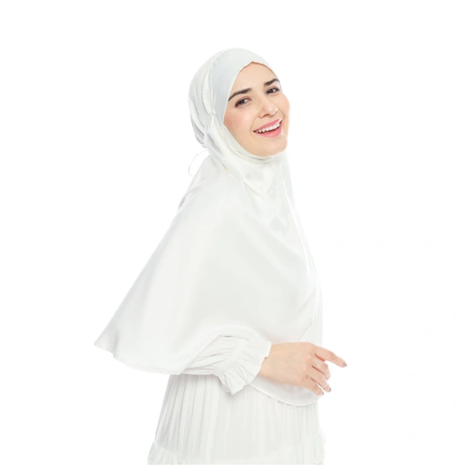 Image of Nadia Instant Khimar in White