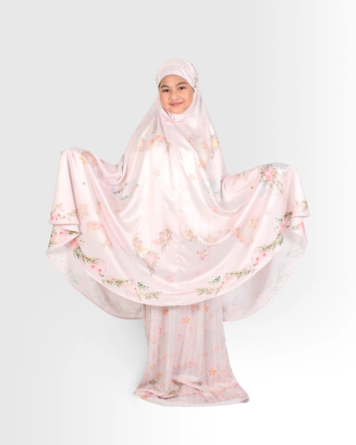 Image of Meteor Garden Pink - Prayer Robe For Kids