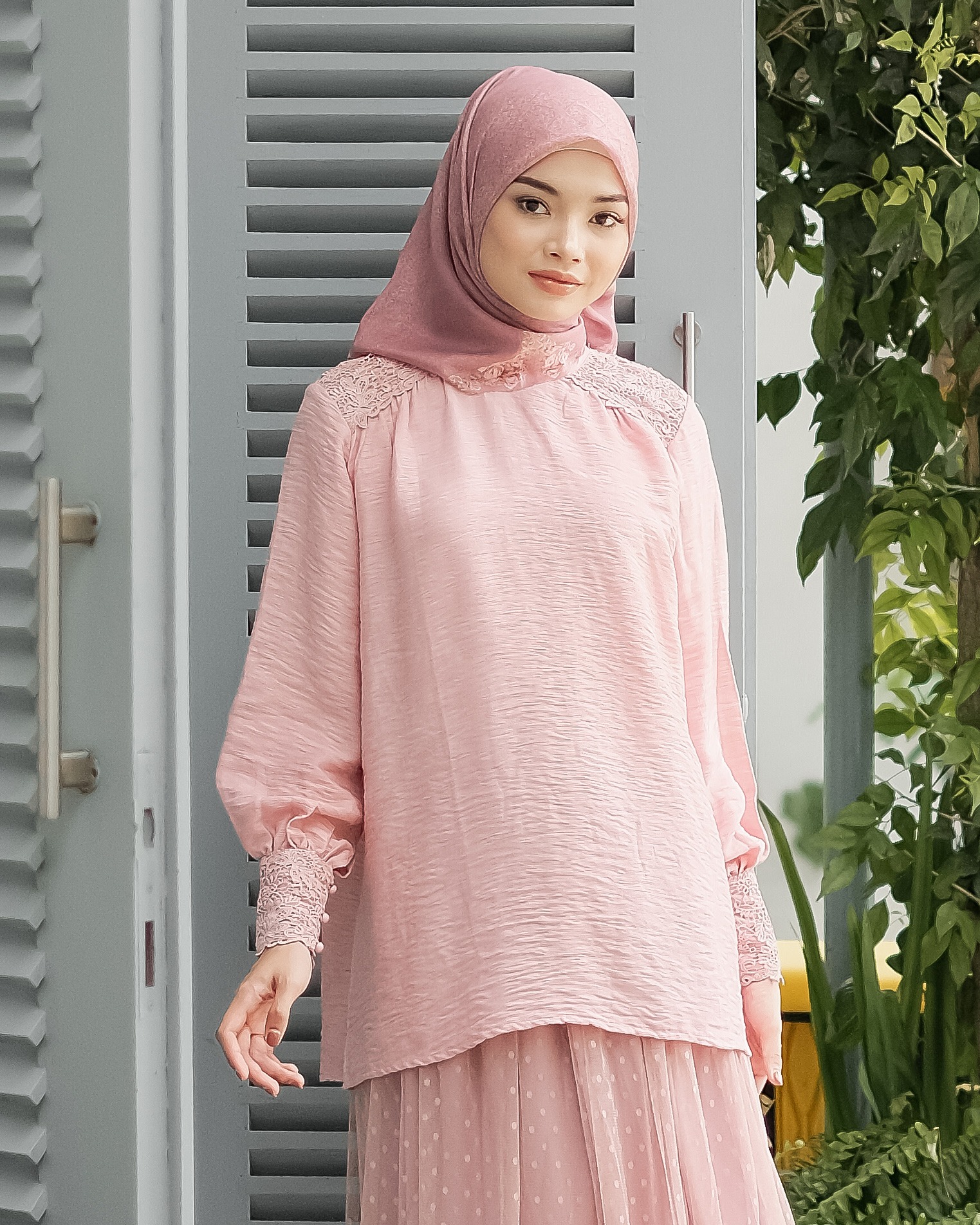 Rafia Blouse - Peach