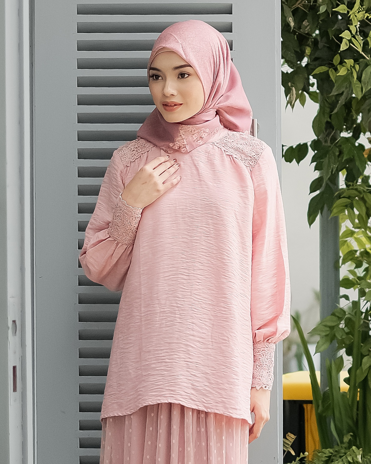 Rafia Blouse - Peach
