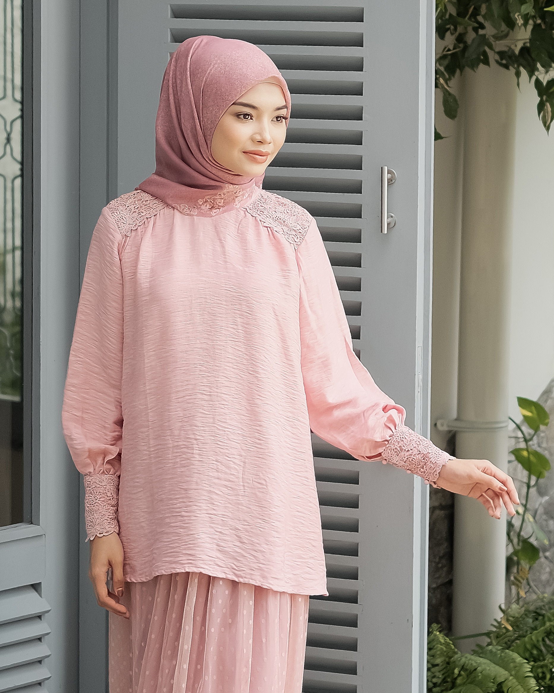 Rafia Blouse - Peach