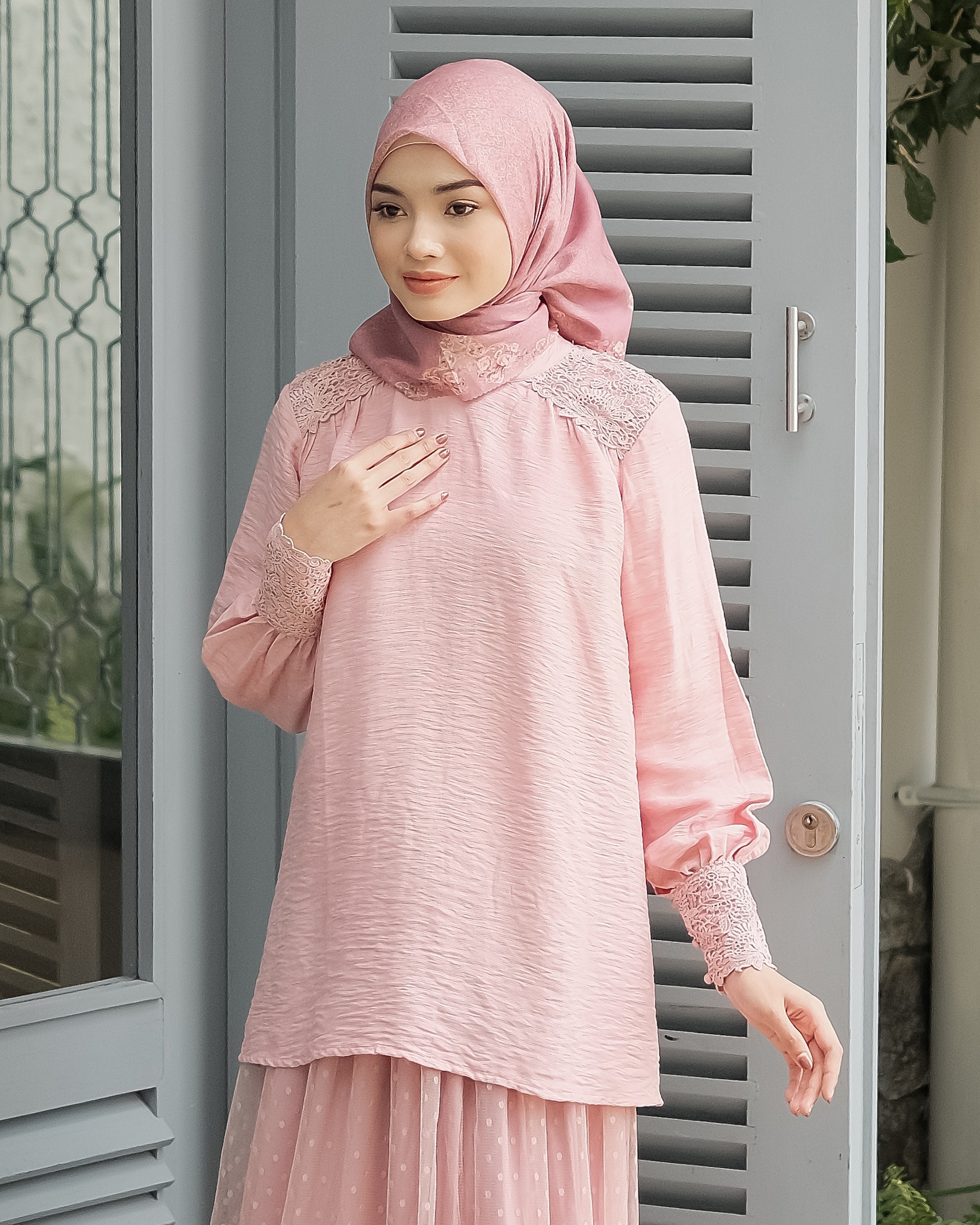 Rafia Blouse - Peach