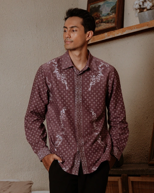 Image of Damara Men's Shirt - Maroon