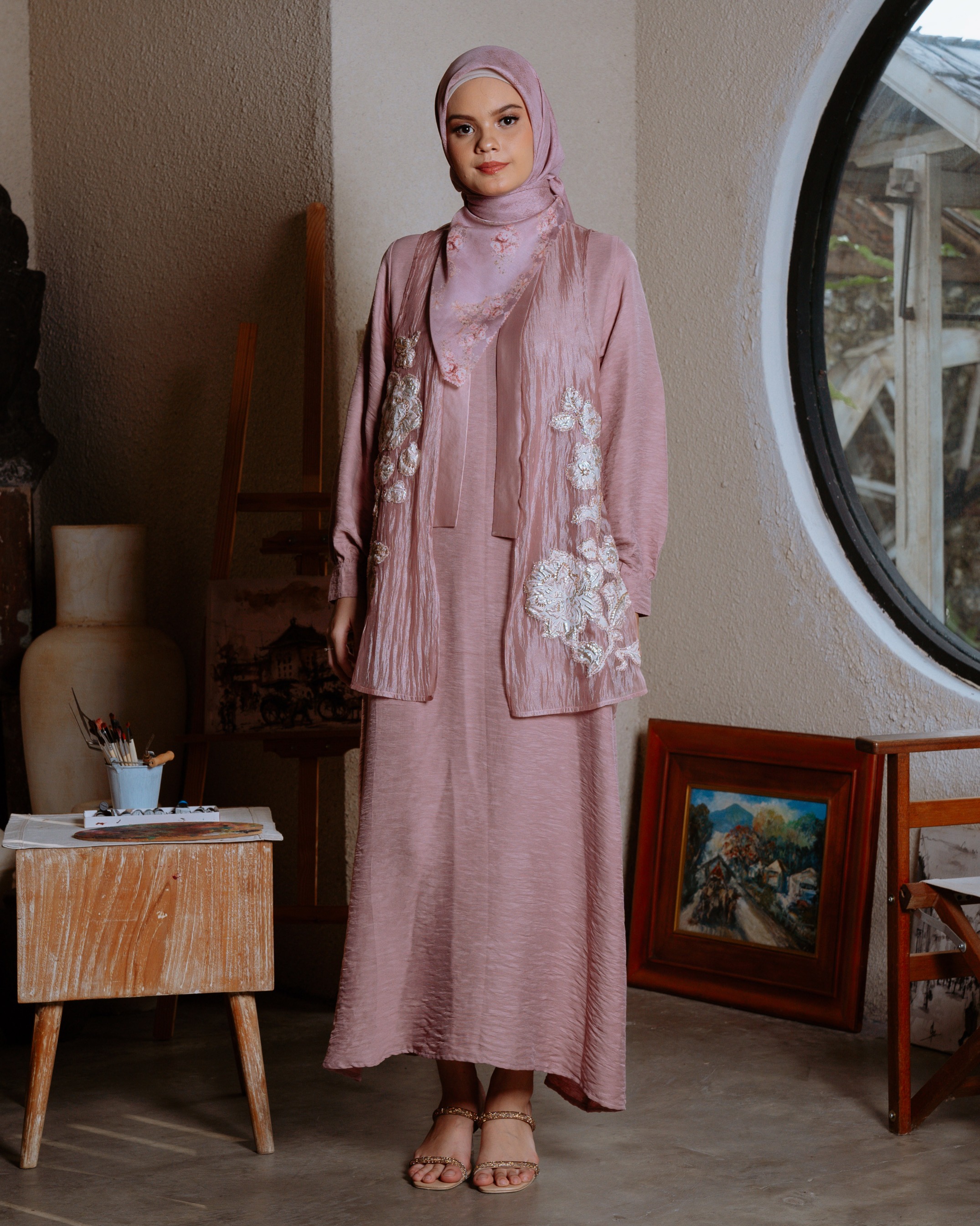 Atiqah Dress - Rose Gold