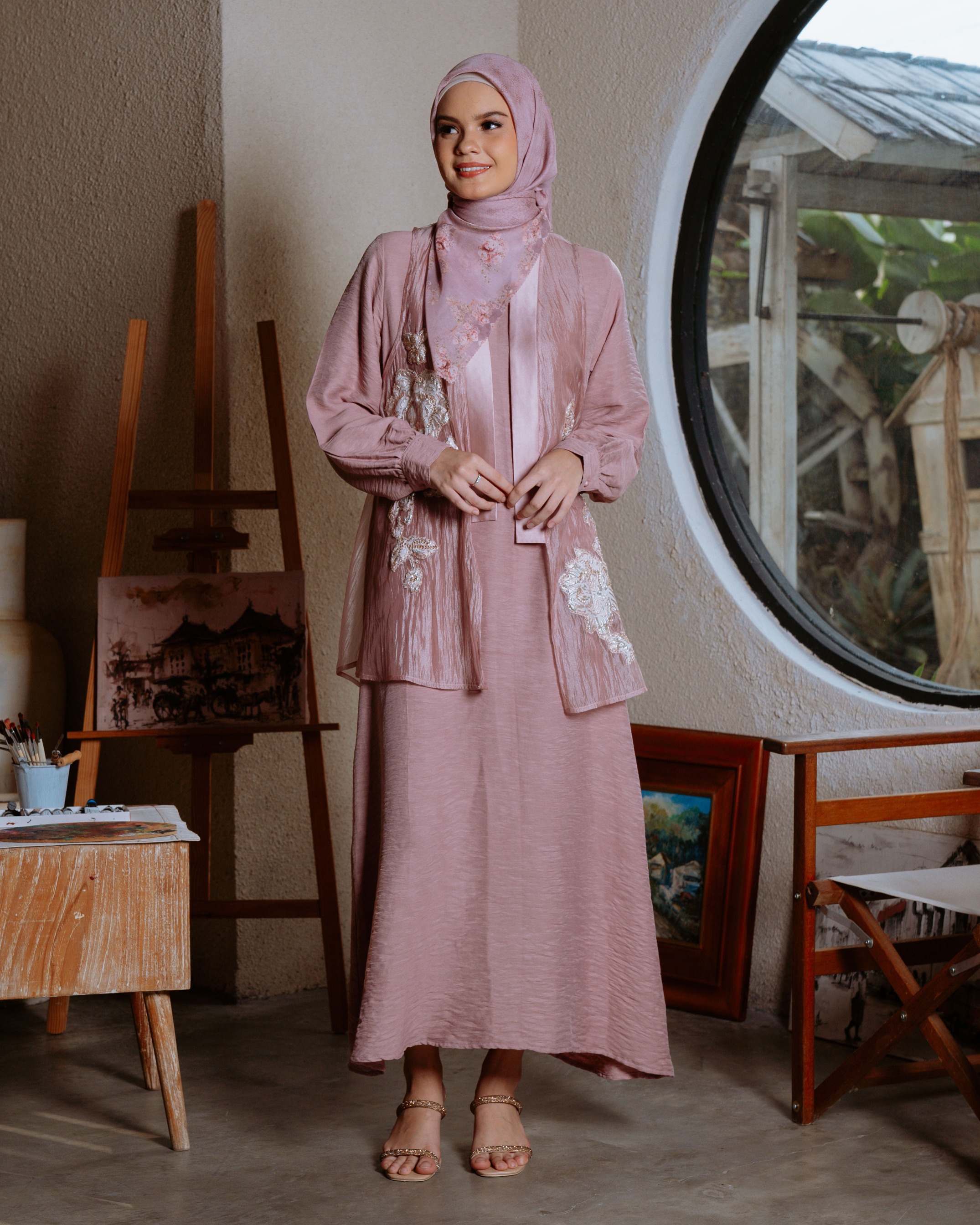 Atiqah Dress - Rose Gold