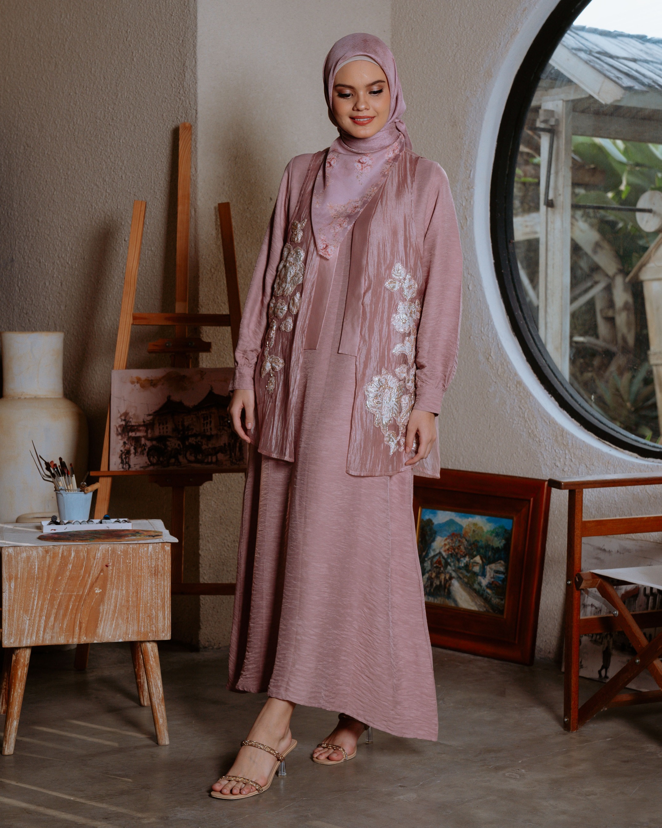Atiqah Dress - Rose Gold