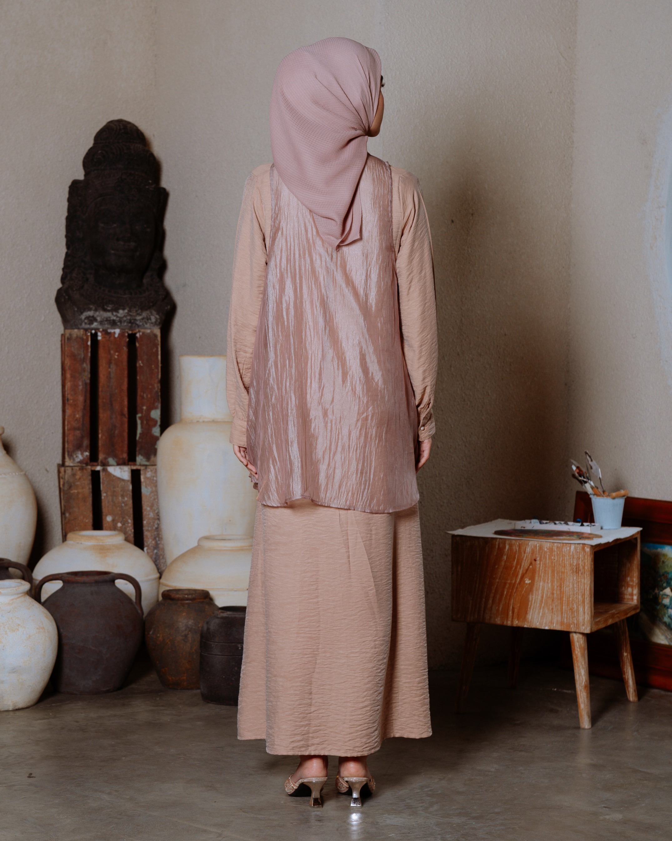 Atiqah Dress - Tan