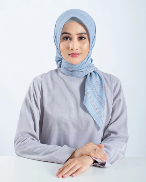Image of Pixelate Scarf - Lite Blue