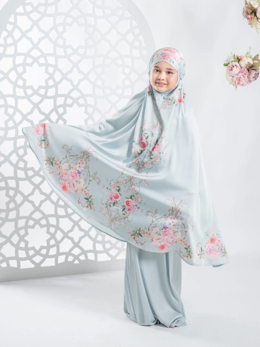Image of Atiya Light Blue - Prayer Robe For Kids