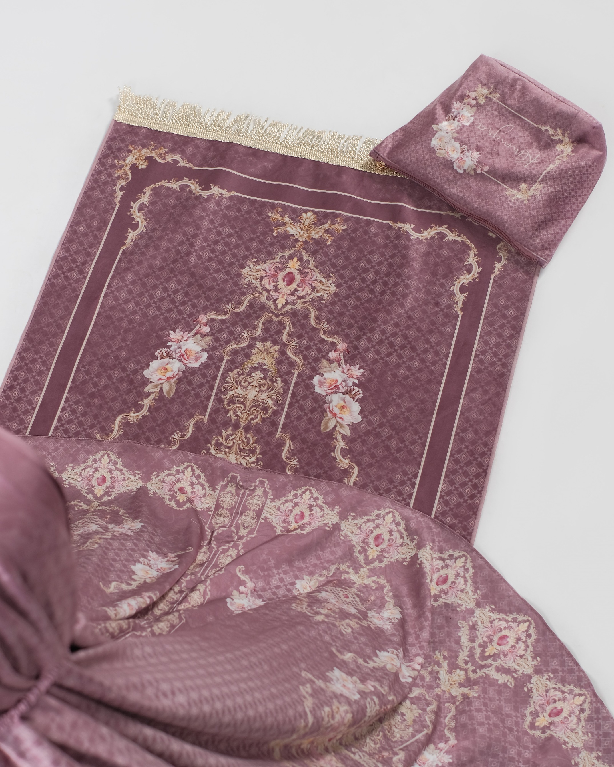 Gold E Jewel Maroon  - Adult Prayer Robe