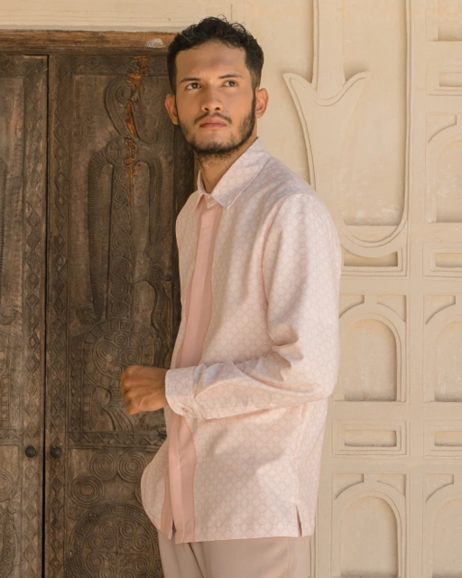 Image of Fahmi Men's Shirt - Coral Clay