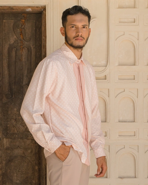 Image of Fahmi Men's Shirt - Coral Clay