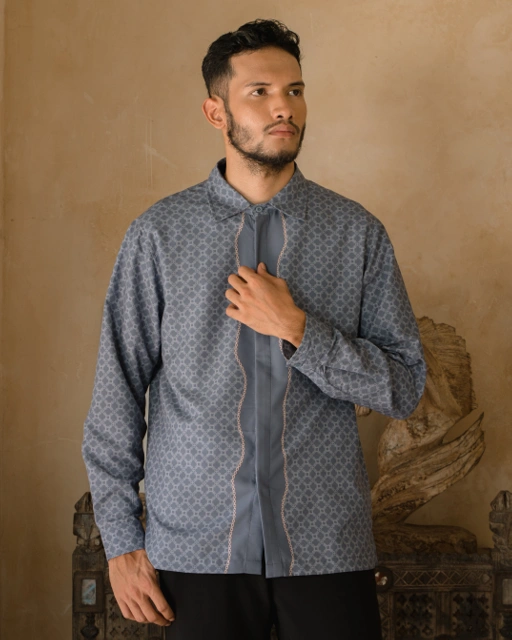 Image of Fahmi Men's Shirt - Steel Blue
