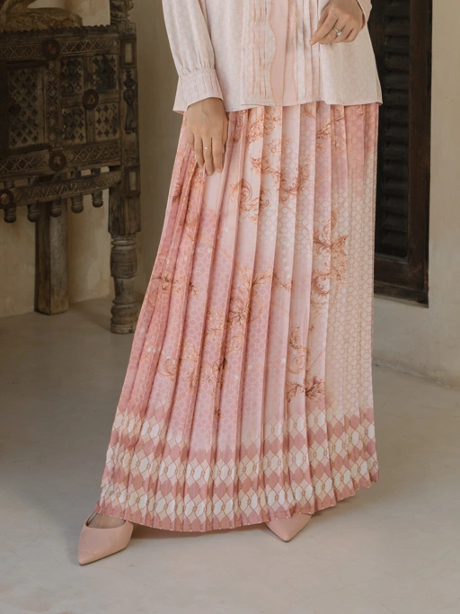 Image of Razetta Skirt Print - Coral Clay