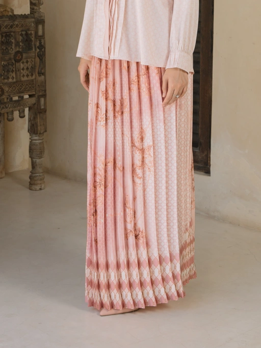 Image of Razetta Skirt Print - Coral Clay