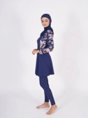 Nafisah Swim Navy Print
