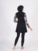 Nafisah Swim Black Print