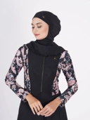 Nafisah Swim Black Print
